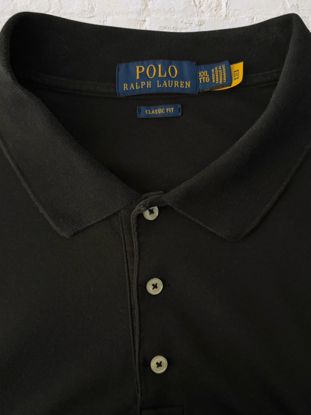 Polo Ralph Lauren Classic Fit Soft Cotton Polo Shirt Black 2XLT Big Tall